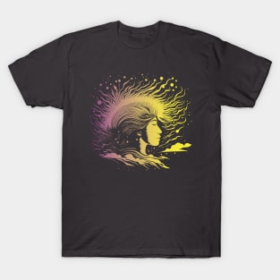 WOMAN WITH WILD HAIR T-Shirt